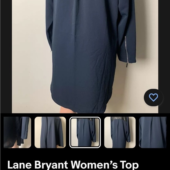 Lane Bryant Women’s Top Shirt Tunic Lomg Sleeves High-Low Size 24 - Picture 5 of 12